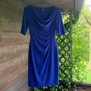 Ralph Lauren quarter-sleeve blue jersey dress
